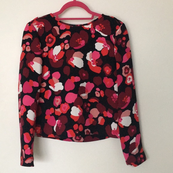 kate spade Tops - Falling florals crepe long sleeve top